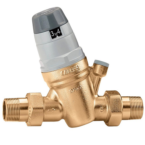Редуктор понижения давления Caleffi 535040 DN15 1/2'' 25бар 40°C с соединением для манометра - фото