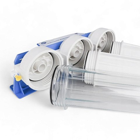 Проточный фильтр питьевой воды Aquafilter FP3-K1 под кухонную мойку с краном питьевой воды - фото