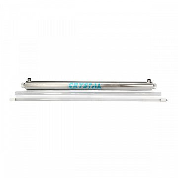 УФ установка для обеззараживания воды Crystal UV-30GPM 6700л/час 120Вт G1'' 40°C 6bar (ультрафиолетовая лампа) - фото