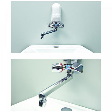 Проточный нагреватель Dafi 3,7кВт над мойкой с хромированным краном - фото