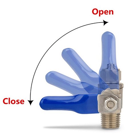 Шаровый кран для подключения фильтра BV1414 1/4''НР - трубка Ø6мм (1/4) - фото