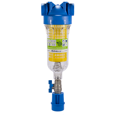 Фильтр самоочищающийся Atlas Filtri HYDRA Ø1' (латунь) + картридж RLH 90mcr KIT RA6000012 - фото