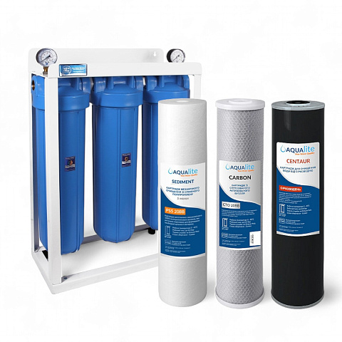 Трехступенчатый фильтр удаления сероводорода Aquafilter 20ВВ Centaur - фото