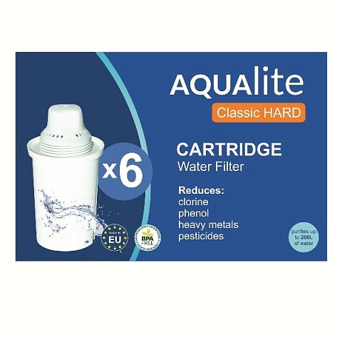 Картридж AQUALITE CLASSIC HARD (для фільтрів Barrier, Brita Classic, Ecosoft, Наша вода) для жорсткої води (6шт) - фото