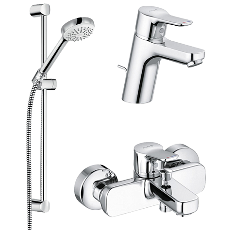 Набір змішувачів для ванної Kludi Pure&Easy 3in1 376850565 - фото