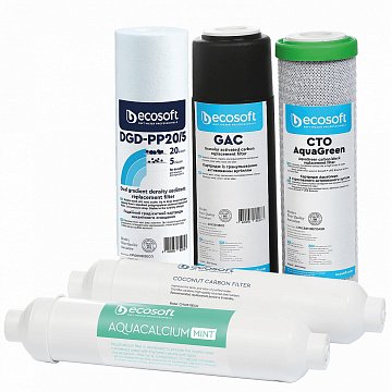 Комплект картриджів Ecosoft P’URE AquaCalcium Mint ''6 місяців'' (CHV5PUREMAC) - фото