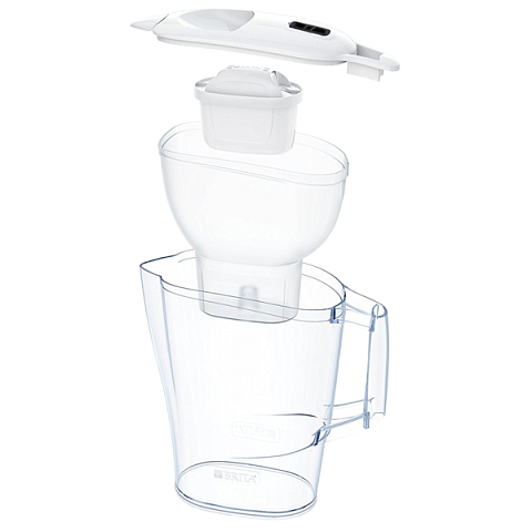 Фільтр-глечик Brita Aluna Memo Білий 2,4/1,4л (глечик + 2 картриджа Махтра) - фото