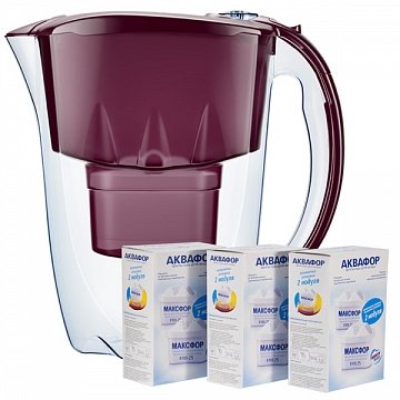 Фильтр-кувшин Аквафор Аметист Вишня P7 (годовой набор) - фото