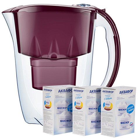Фільтр-глечик Аквафор Аметист Вишня Р7 (річний набір) - фото