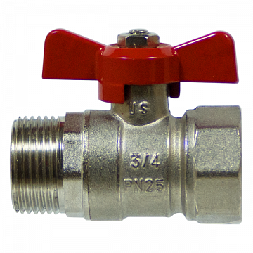 Кран шаровый полнопроходной IVR 3/4'' ВН PN25 (арт.53) - фото