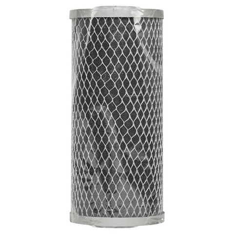 Картридж із пресованим активованим вугіллям Aquafilter FCCBL10BB-S Ø107x250мм 45°C (очищення від хлору та органічних забруднень) - фото