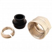 Фитинг с эластичным уплотнением и обжимным кольцом. Herz 1627615 Накидная гайка G3/4 15мм - фото