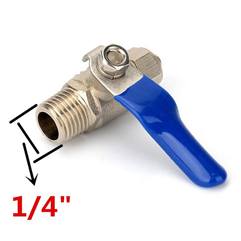 Кульовий кран для підключення фільтра BV1414 1/4''ЗР - трубка Ø6мм (1/4) - фото