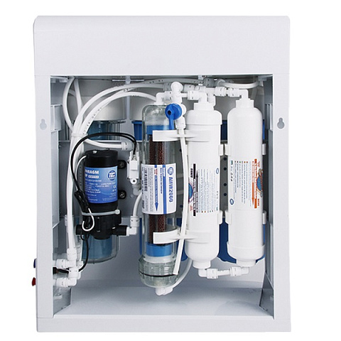 Фильтр обратного осмоса Aquafilter ELITE7GP на станине с помпой и мембраной 75GPD - фото