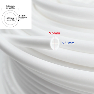 Шланг білий TU-3 3/8'' Ø10мм (1м) - фото