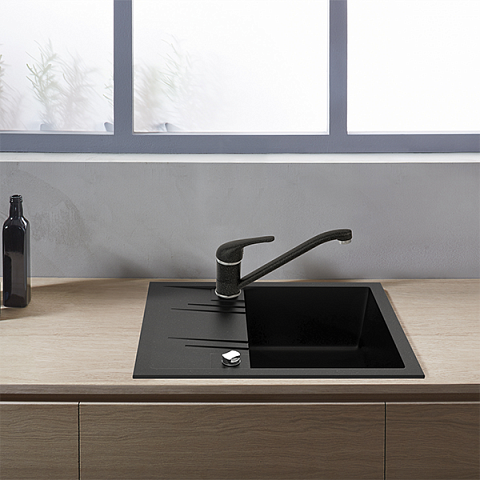 Кухонная мойка из гранита Ferro Mezzo II DRGM/48/58BA - фото