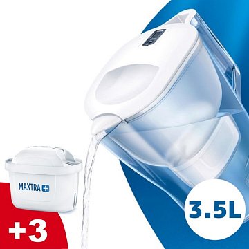 Фільтр-глечик Brita Aluna Memo XL білий 3,5/2,0л (глечик + 3 картриджа Maxtra Plus) - фото