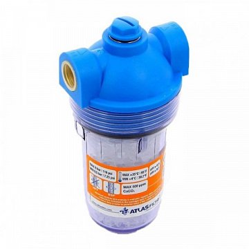 Фильтр от накипи Atlas Filtri DOSAFOS MIGNON PLUS Ø1/2'' 8 bar 35°C RA403P414 (с кристаллами полифосфата) - фото