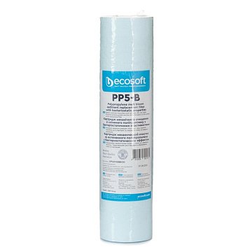 Картридж поліпропіленовий Ecosoft PP5-B бактерицидний Ø60x250 мм 5mcr 45°C (CPV25105BECO) - фото
