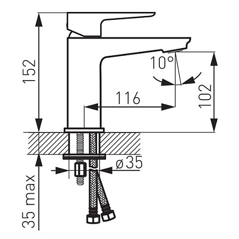 Смеситель для умывальника FERRO ADORE BDR2 - фото