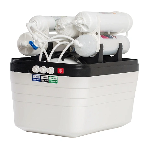 Система зворотного осмосу 5-ти ступенева FIl Tek без помпи LITE ONE (металевий бак - 2,2g, кран - модерн, мембрана - 80 gpd) - фото