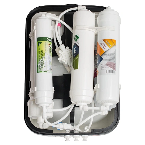 Система зворотного осмосу 5-ти ступенева FIl Tek без помпи LITE ONE (металевий бак - 2,2g, кран - модерн, мембрана - 80 gpd) - фото