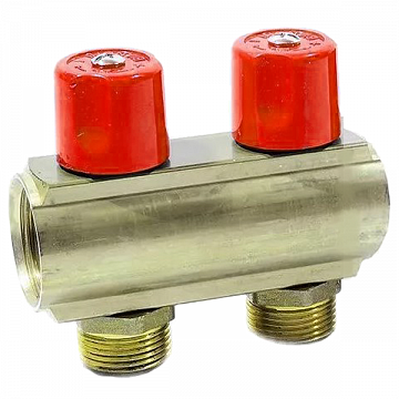 Колектор з вентилями Bianchi 232E06050A 1''x3/4'' з 2 виходами - фото