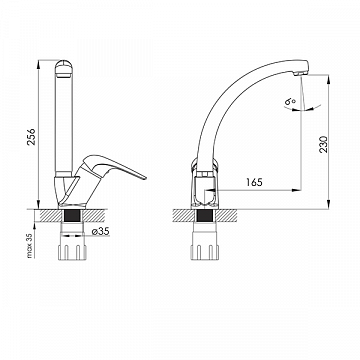 Смеситель для кухни Imprese Krinice (55110) - фото