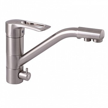 Смеситель для кухни Haiba HANSBERG 021 с выходом для питьевой воды (хром) (HB3914) - фото