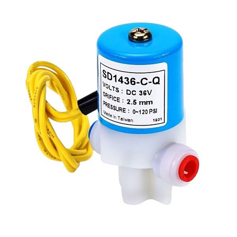 Клапан соленоидный (электромагнитный) KP-SD1436-C-Q 36VDC 3л/мин 8,3bar 1/4'' Quick Connection - фото