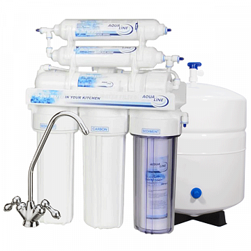 Фільтр зворотного осмосу Aqualine RO-6 МТ18  - фото