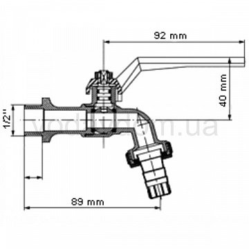 Поливальний кран Bonomi 7300 1/2'' - фото