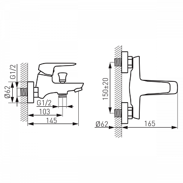 Смеситель для ванной FERRO DIJON BDJ1 - фото