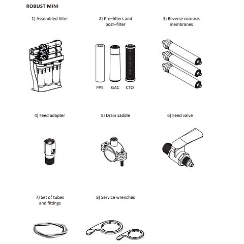 Фільтр зворотного осмосу Ecosoft RObust Mini 60л/год (без бака) - фото