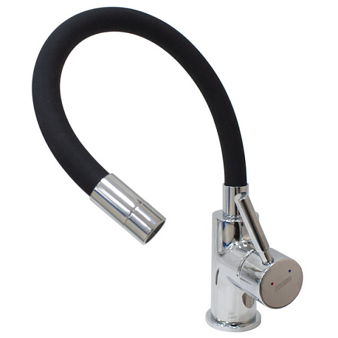 Смеситель для кухни FERRO ZUMBA BZA4B (черный) (гибкий излив) - фото