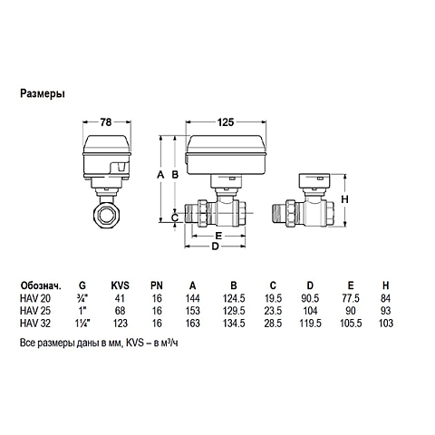 Кран шаровый с электроприводом Resideo (Honeywell) HAV20 3/4'' - фото
