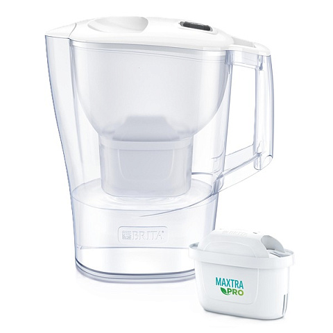 Фильтр-кувшин Brita Aluna MX Pro белый 2,4/1,2л с картриджем Maxtra Pro - фото