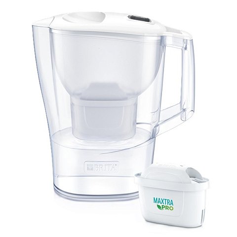 Фільтр-глечик Brita Aluna MX Pro білий 2,4/1,2л з картриджем Maxtra - фото