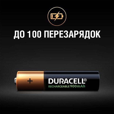 Акумулятор Duracell Recharge Turbo AAA 900 мА·год 4шт - фото