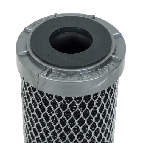 Картридж зі спресованим вугіллям Aquafilter FCCBL-S Ø70x250мм 45°C (очищення від хлору, органічних забруднень та пом'якшення) - фото