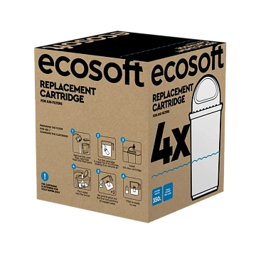 Комплект улучшенных картриджей 3+1 ECOSOFT для кувшинных фильтров (CRVK4ECO) - фото