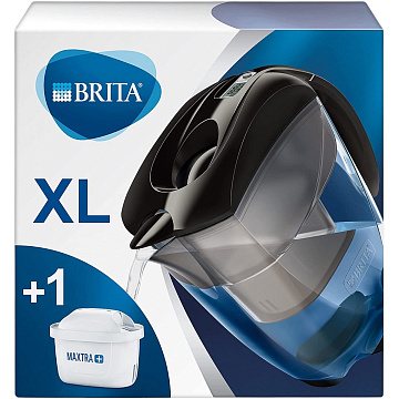 Фильтр-кувшин Brita Elemaris XL Memo Черный  3,5/2,0л с картриджем Maxtra - фото
