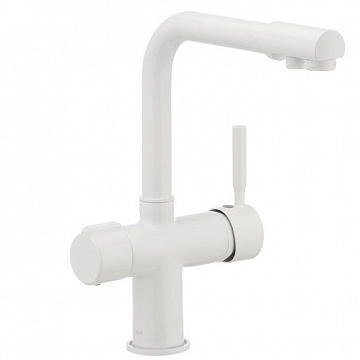 Смеситель для кухни Haiba HANS 021 с выходом для питьевой воды (белый) (HB0842) - фото