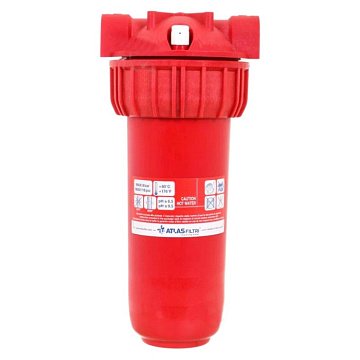 Фільтр-колба Atlas Filtri PLUS HOT 3P Ø3/4'' (пластик) 10'' (senior) AFP SX AB 80°C 8bar KIT ZA111P064 (без картриджа) - фото