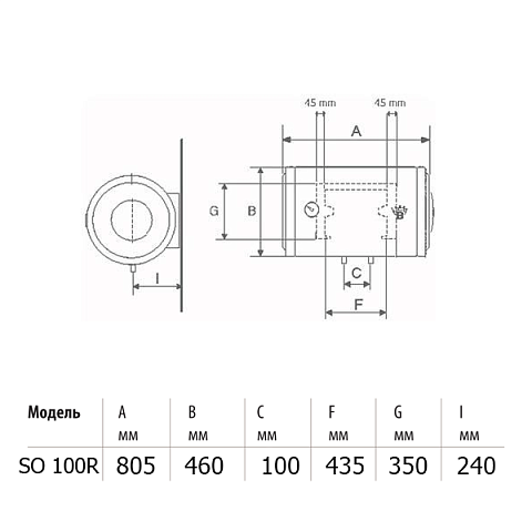 Бойлер Bandini Braun SO 100R - фото