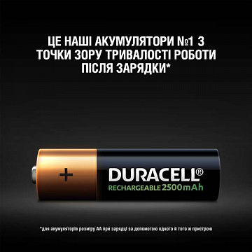 Аккумулятор Duracell Recharge AA 2500 мА·ч 4 шт - фото