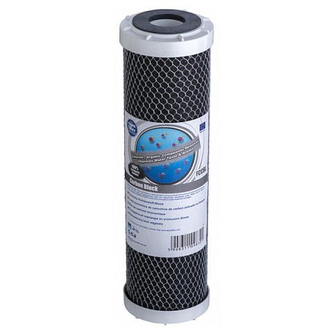Картридж со спрессованным углем Aquafilter FCCBL Ø70x250мм 45°C (очистка от хлора и органических загрязнений) - фото