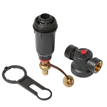 Самопромивний фільтр Ecosoft PA-R 3/4'' 80°C 8bar з картриджем 250мкр з нержавіючої сталі FFNN2P1502 - фото