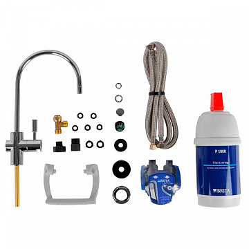 Проточный фильтр питьевой воды Brita My Pure P1 под кухонную мойку с краном питьевой воды - фото