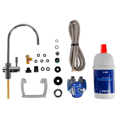 Проточный фильтр питьевой воды Brita My Pure P1 под кухонную мойку с краном питьевой воды - фото